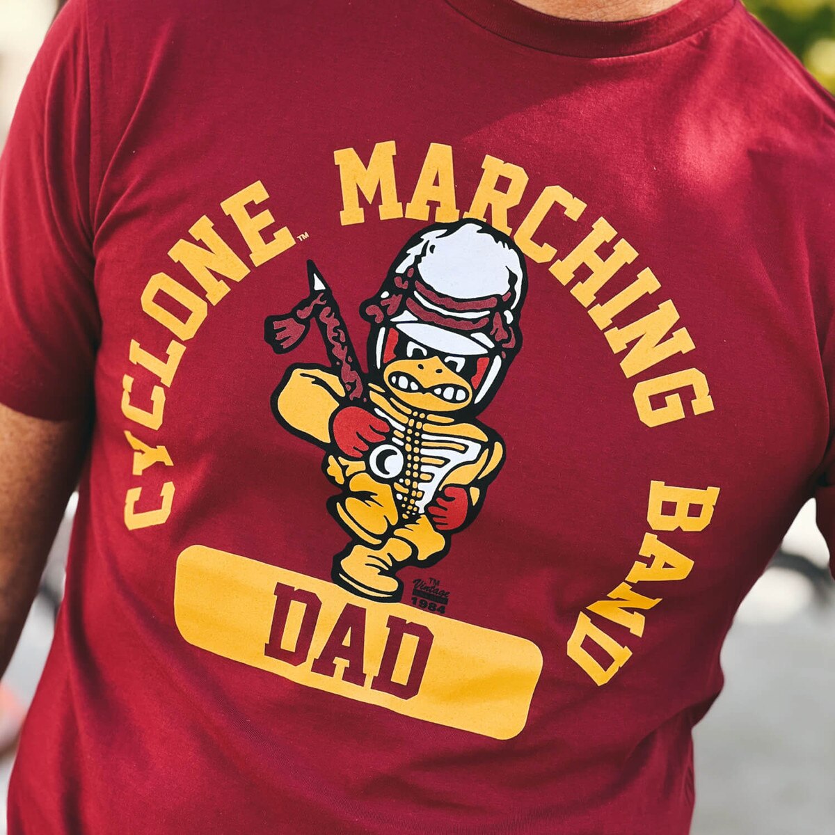 CI Sport Cyclone Marching Band Dad Cardinal Short Sleeve T-Shirt (was $19.99)